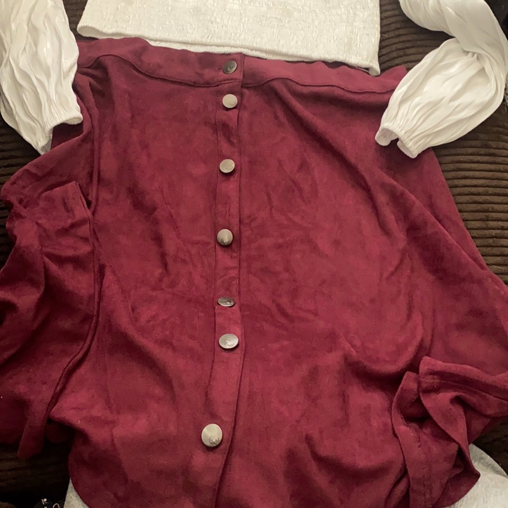 Burgundy skirt